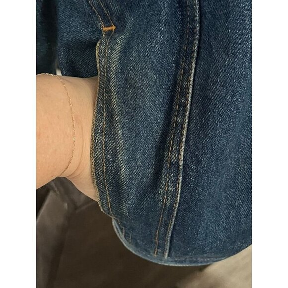 Santa Fe Outback Denim Jacket Men XL Barn Coat Western Fleece Chores Southwest - Picture 7 of 14